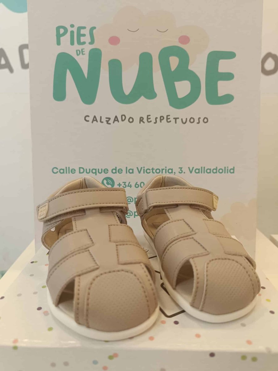 Sandalias Piruflex Piel 393-2 Diamante Marfil