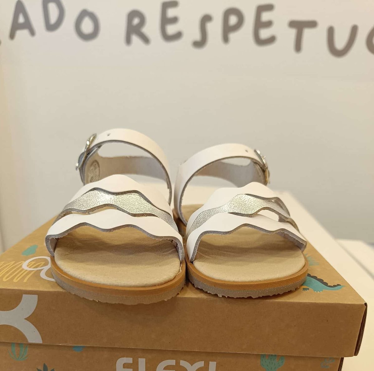 Sandalias FlexiNens 5135 LI Box/Caprone Blanco/Plata - Imagen 2