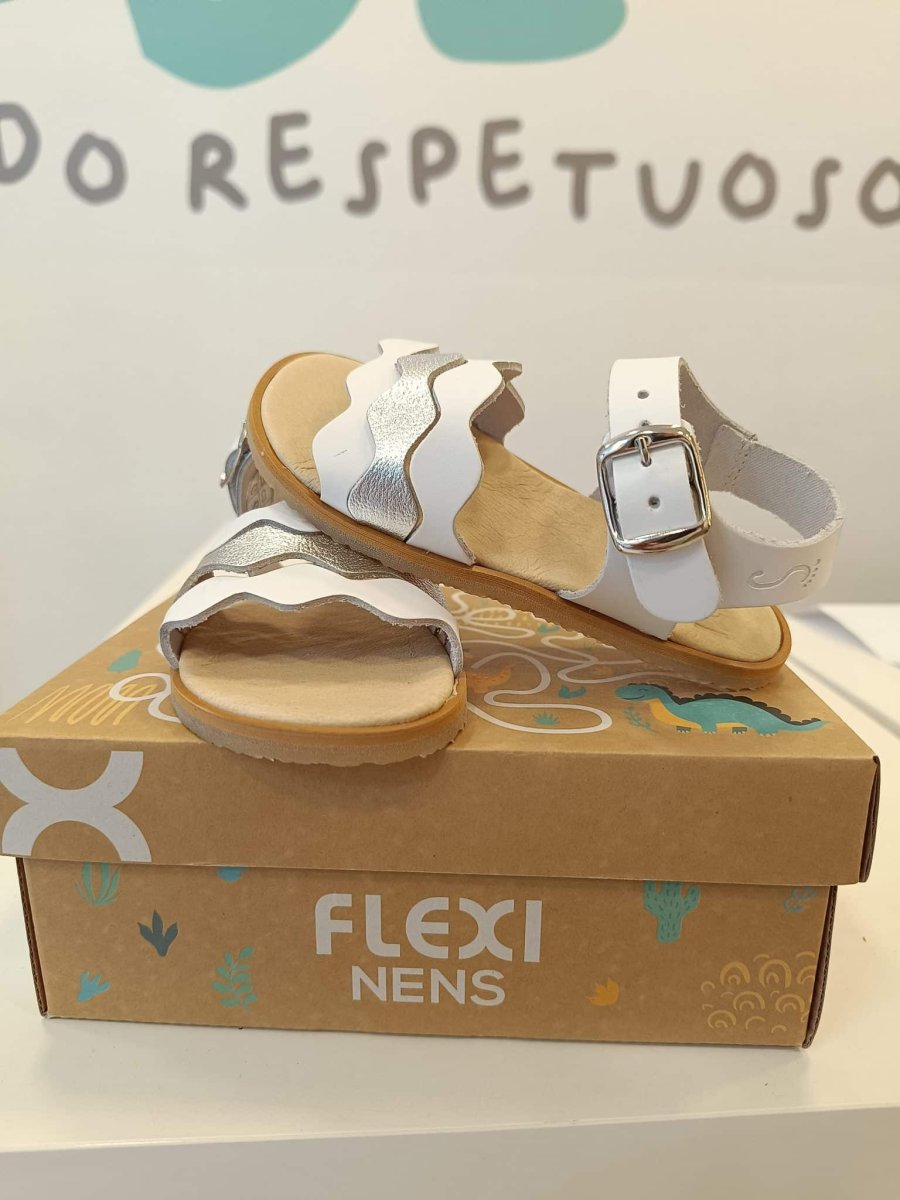 Sandalias FlexiNens 5135 LI Box/Caprone Blanco/Plata - Imagen 3