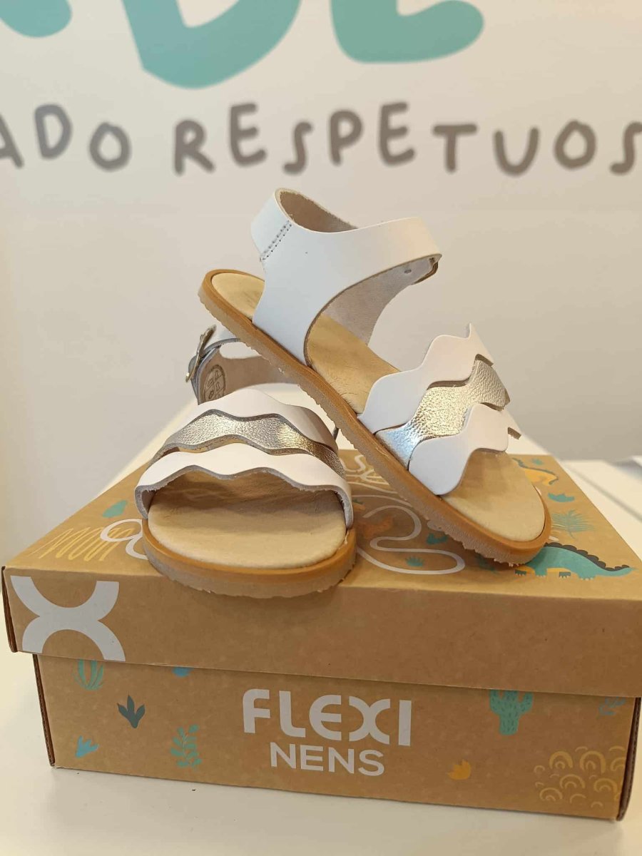 Sandalias FlexiNens 5135 LI Box/Caprone Blanco/Plata - Imagen 4