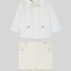Conjunto (niño) camisa con pajarita y pantalón corto "PAZ OI 25-26"