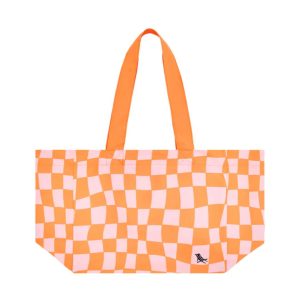 Bolsa de playa – Check orange