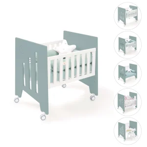 Minicuna de colecho 60×80 Omni Uno Eucalyptus verde eucalipto (5en1)