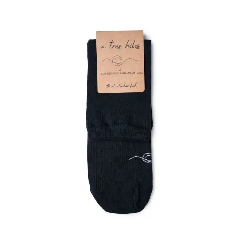 Calcetines Barefoot A Tres Hilos Negro - Imagen 2