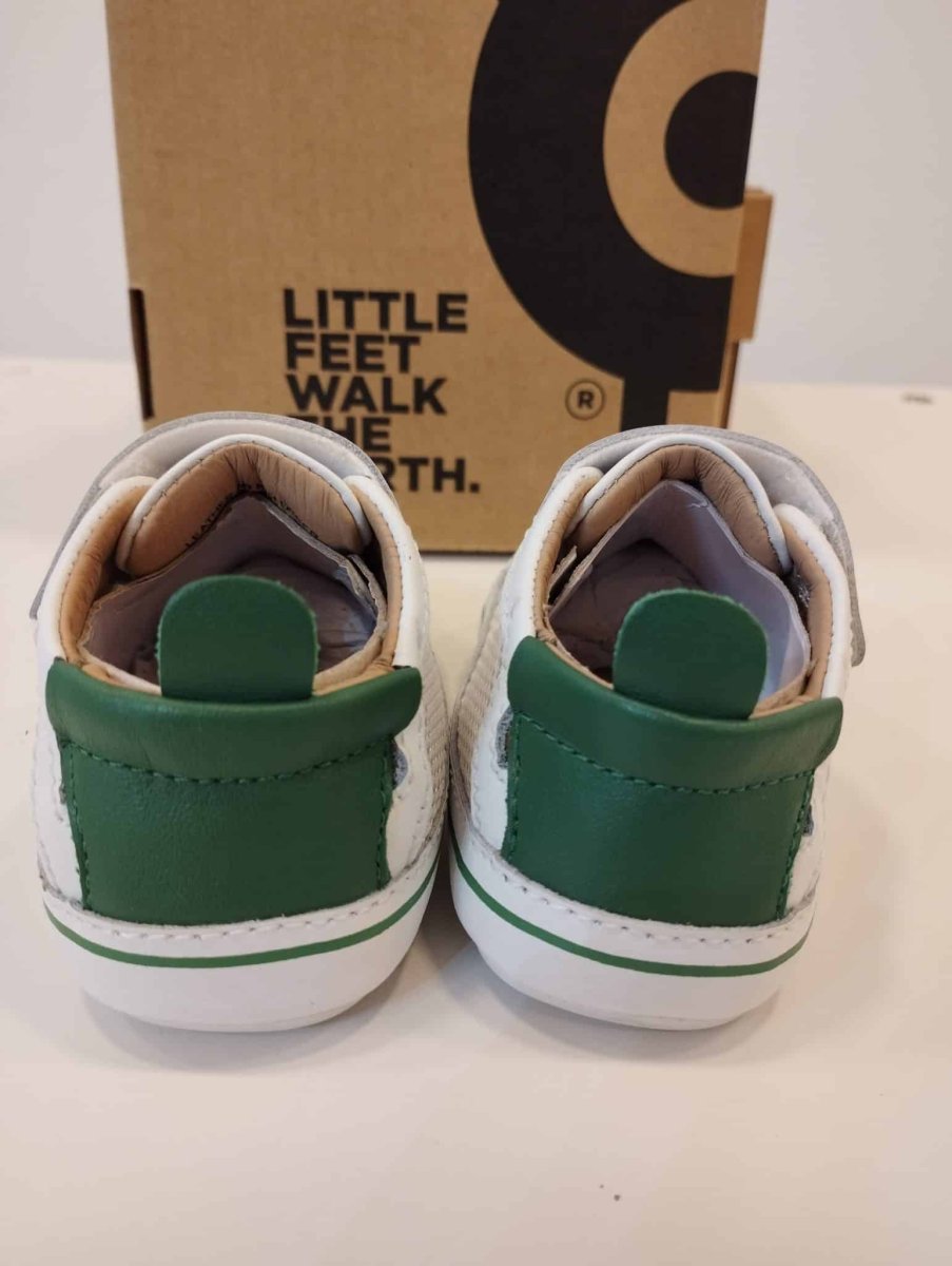 Deportiva respetuosa de primeros pasos Old Soles 0083RT Baby Mesh Blanca y verde - Imagen 4