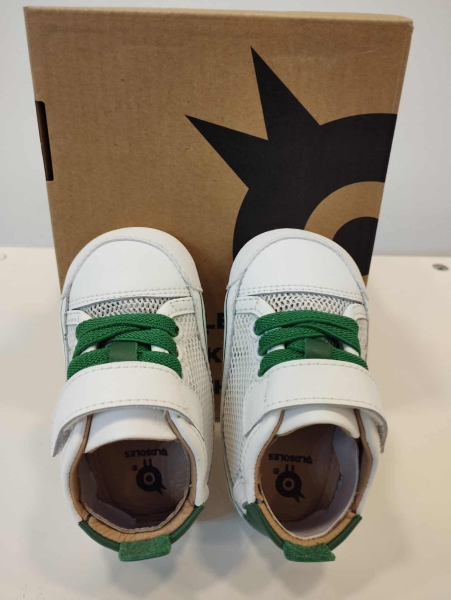 Deportiva respetuosa de primeros pasos Old Soles 0083RT Baby Mesh Blanca y verde - Imagen 5