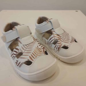 Sandalias Piruflex Microfibra Blanco Hojas