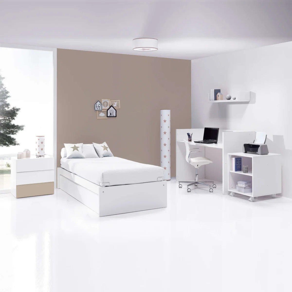Cuna convertible Sero Kubo beige 70×140 cm - Imagen 5