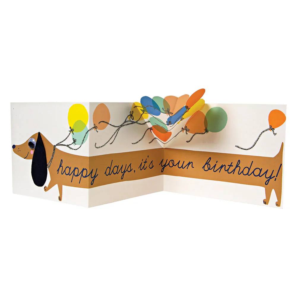 Sausage Dog Concertina Card - Imagen 2