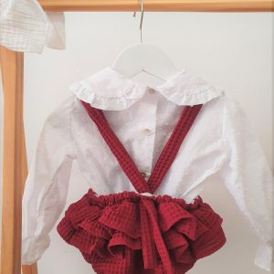 Conjunto burdeos gofre