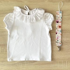 Camiseta blanca puntilla