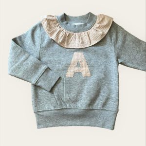 Sudadera personalizada vichy rosa nude