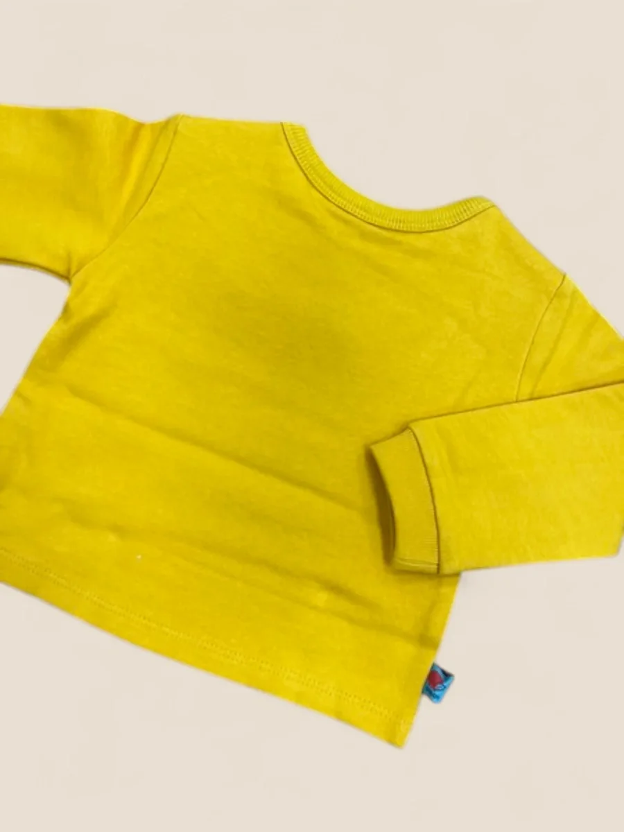 Camiseta bebé amarilla manga larga con erizo explorador - Imagen 3