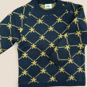 Jersey con estrellas mostaza y negro