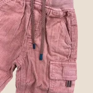 Pantalón cargo de pana ancha naranja con cintura elástica